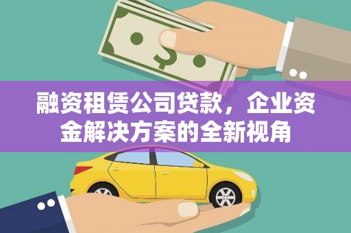 额尔古纳融资租赁公司贷款，企业资金解决方案的全新视角