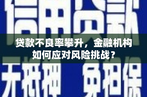 额尔古纳贷款不良率攀升，金融机构如何应对风险挑战？