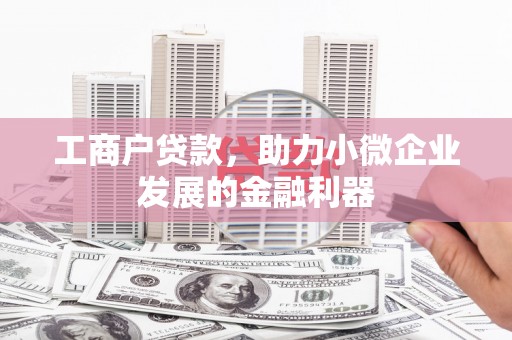 额尔古纳工商户贷款，助力小微企业发展的金融利器