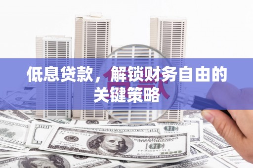 额尔古纳低息贷款，解锁财务自由的关键策略