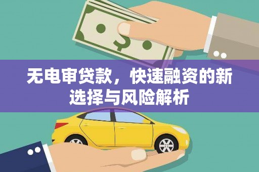 额尔古纳无电审贷款，快速融资的新选择与风险解析