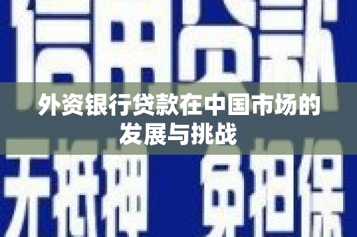 额尔古纳外资银行贷款在中国市场的发展与挑战