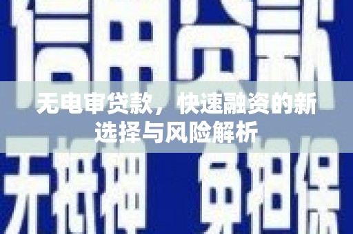 额尔古纳无电审贷款，快速融资的新选择与风险解析