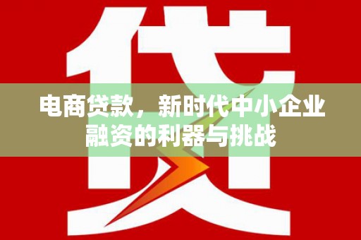 额尔古纳电商贷款，新时代中小企业融资的利器与挑战