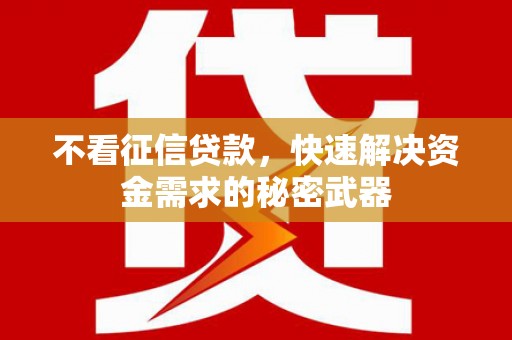 额尔古纳不看征信贷款，快速解决资金需求的秘密武器