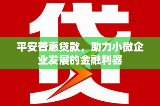 额尔古纳平安普惠贷款，助力小微企业发展的金融利器