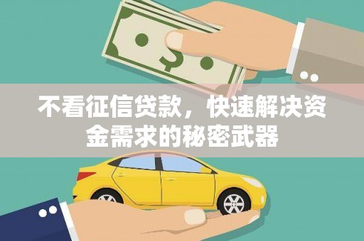 额尔古纳不看征信贷款，快速解决资金需求的秘密武器